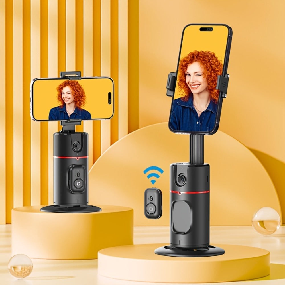 Gesture Control Auto Face Tracking Tripod with 360° Rotation & Wireless Remote No App Required