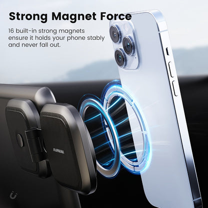 Foldable Magnetic Car Phone Mount for Pictured Model 3 or Model Y Center-Screen Installation