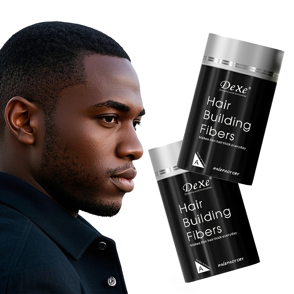 DeXe Hair Fiber Powder 2pcs x 22g, Natural Fine Thickening Fibers for Thinning Hair & Bald Spot Coverage