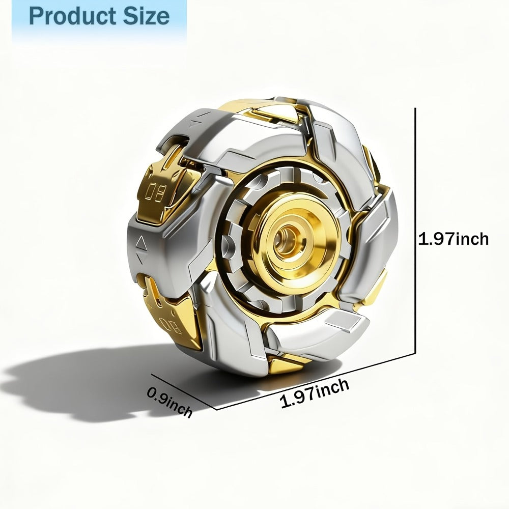 Metal Fidget Spinner Toy for Adults & Teens – Customizable Stress Relief Spinner with Hex Key, Screws & Metal Tube
