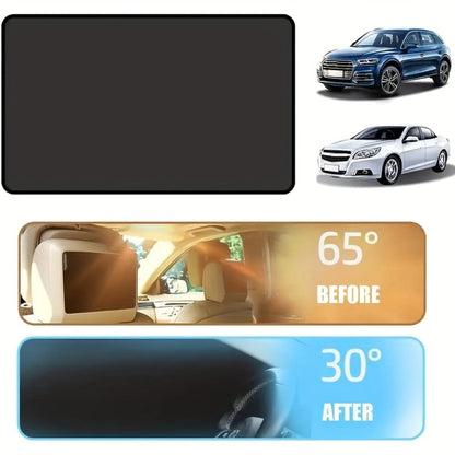 Car Sunshade Magnetic 4-Piece Set with 8 Magnets | Black Mesh UV Protection Window Blocker, Privacy Screen, Easy Install