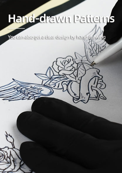Tattoo Transfer Paper 100 Sheets 4-Layer Thermal Stencil, Sharp Precise Design Transfer, Hand Drawing &