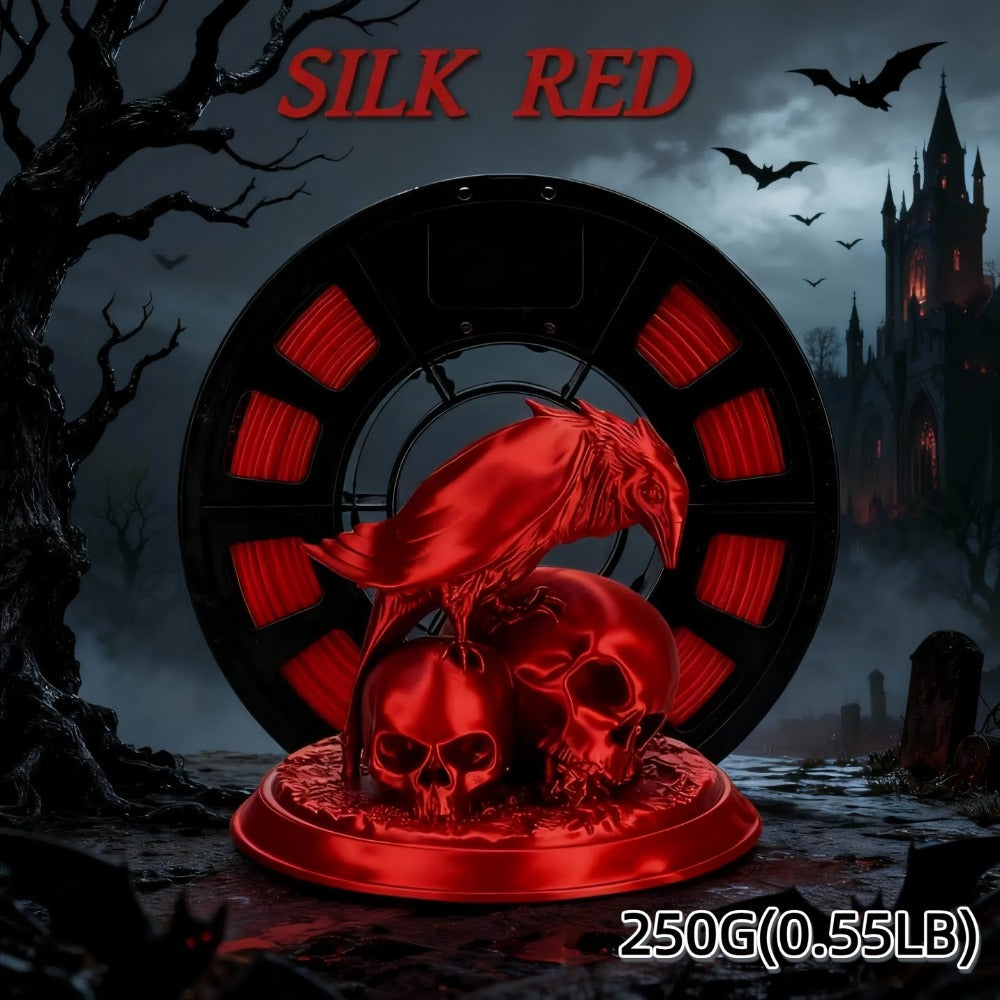 3D Printer Filament PLA 1.75mm 250g Spool with 12 Silk-Look, Transparent and Solid Color Options