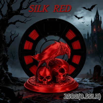 3D Printer Filament PLA 1.75mm 250g Spool with 12 Silk-Look, Transparent and Solid Color Options