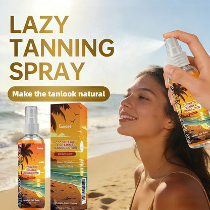 Self Tanning Spray with Coconut Oil 100ml Sunless Tanner for Natural Bronze Glow – Sun-Kissed Complexion Indoor Self Tan Hydrating