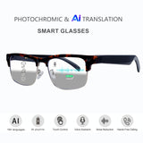 B-style Camellia + Silvery Translation Glasses + Photochromic Lenses