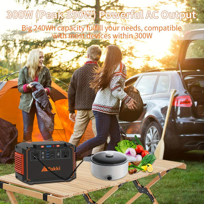 Portable Solar Generator Power Station 350W – 88.8Wh / 111Wh / 240Wh LiFePO4 Battery with AC DC USB Ports for Camping, RV