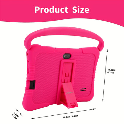Kids Tablet 7 Inch with Android, 2GB RAM, 16GB Built-In Storage, Dual Cameras and Silicone Case