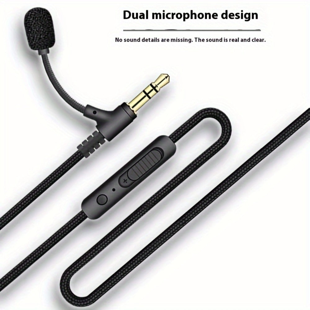3.5mm AUX Audio Cable with Inline Volume Control, Male to Male Stereo Audio Cord for Car AUX, Headphones, Headset Microphone
