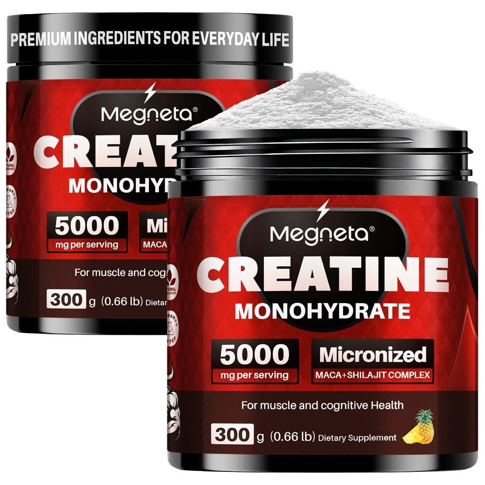 Micronized Creatine Monohydrate 5000mg Powder 300g 60 Servings, No Artificial Sweeteners or Flavors