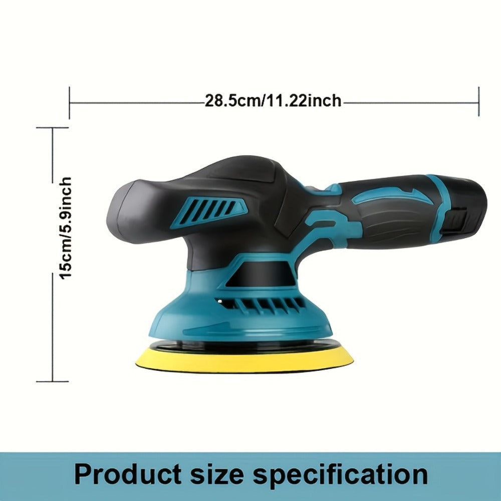 Cordless Car Polisher Buffer Machine – 8-Speed 5000 RPM Orbital Polishing Machine with 6" Pad, Rechargeable Battery & Charger for Car