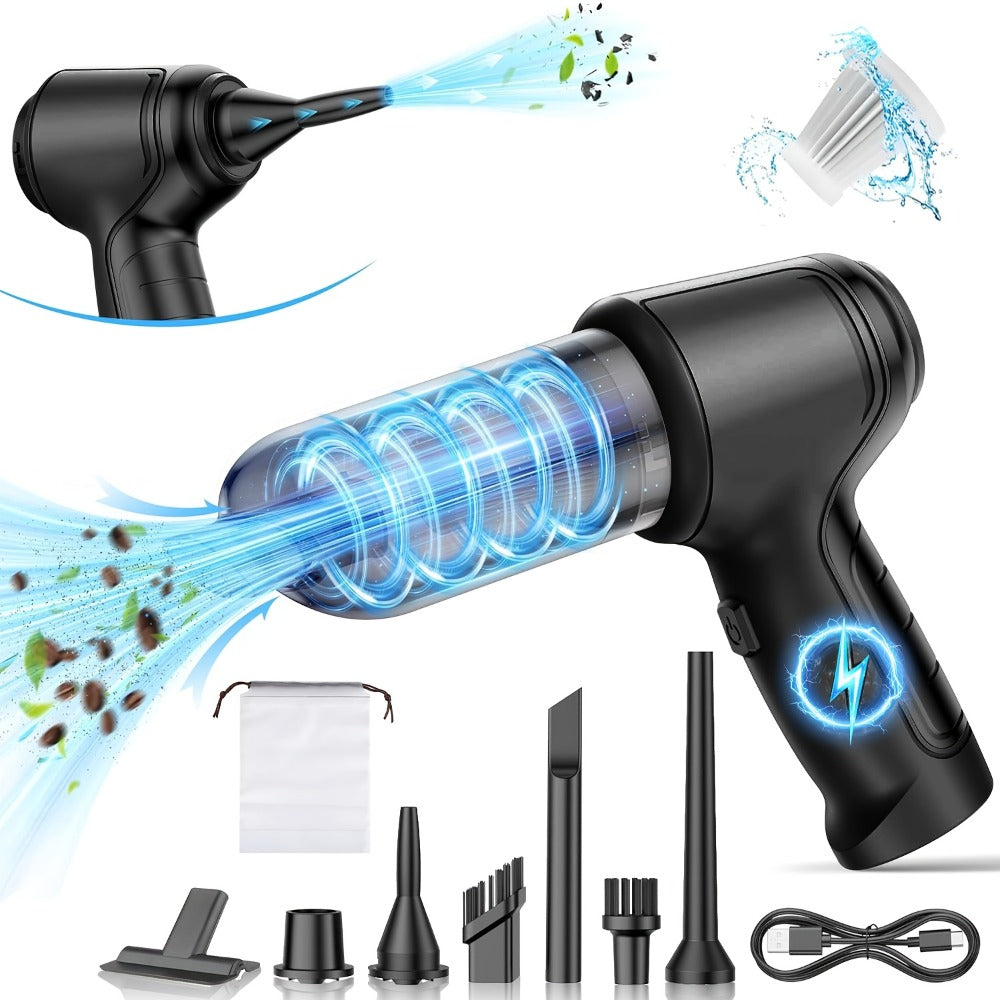 Handheld Vacuum Cleaner 3-in-1 with Suction, Blowing and Air Extraction Modes in Three Colors