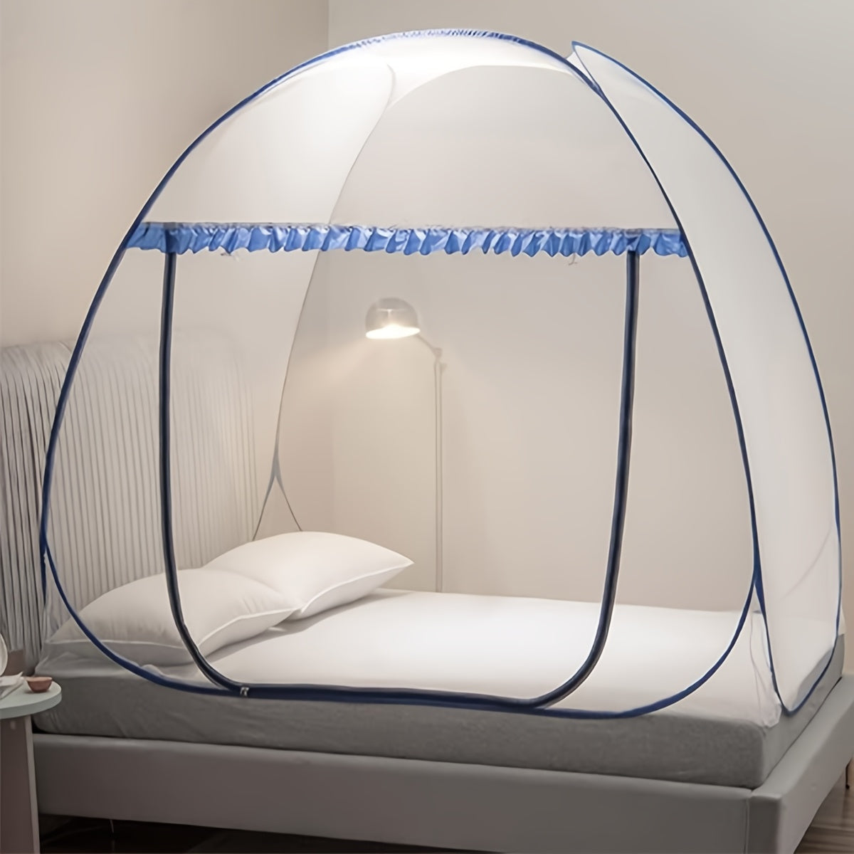 Mosquito Net for Bed Pop Up Bed Canopy 360° Protection Portable Foldable Yurt Mosquito Net for Garden, Yard and Pest Management
