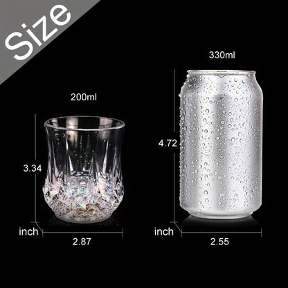 LED Light-Up Tumblers 12-Pack, 200 ml Color-Changing Party Cups Activated by Liquid for Bars, Birthdays and Celebrations