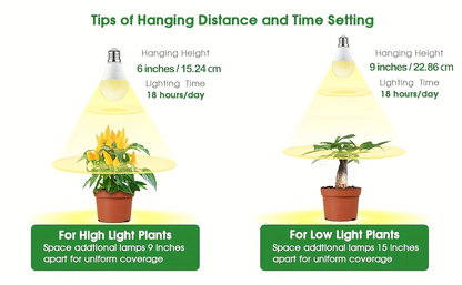 Grow Light Bulb A19 E26 Full Spectrum 9W 100W Equivalent | Natural White 4000K LED Plant Bulb for Indoor Plants Seed Starting | 2 4 6 12