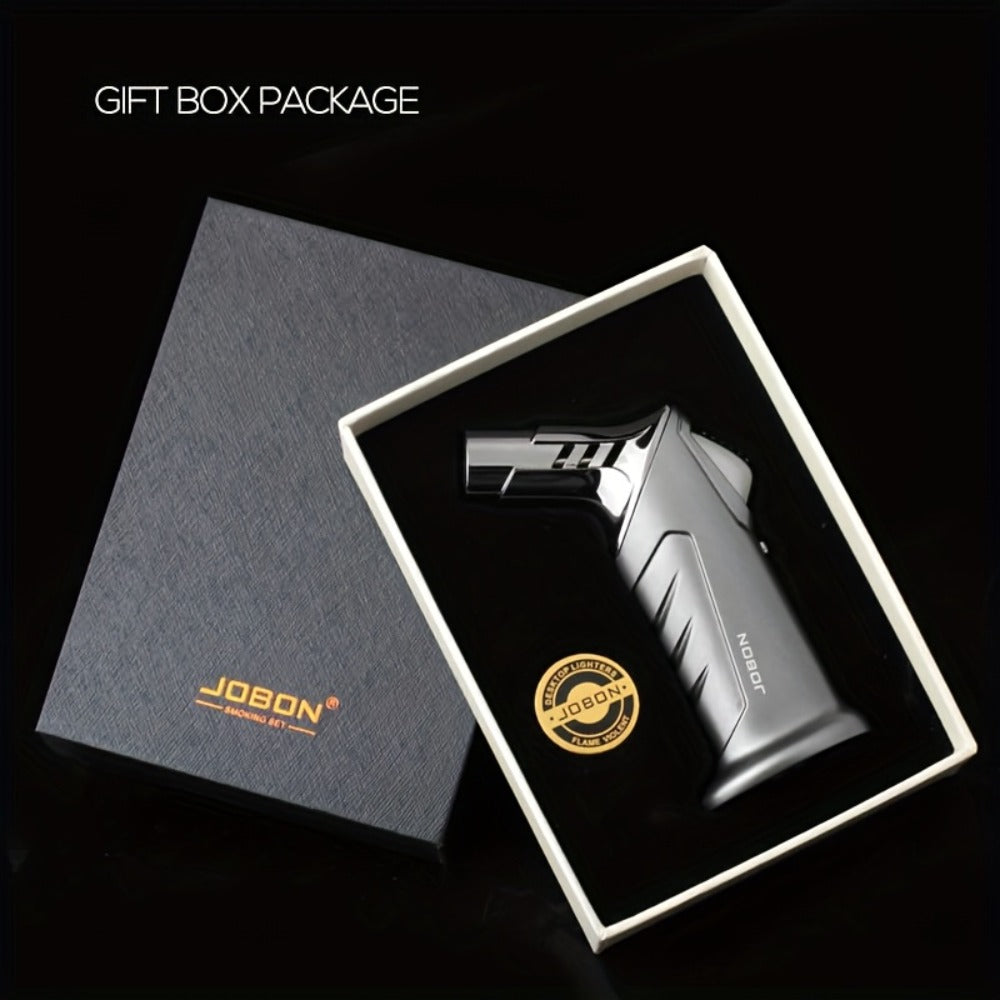 Butane Torch Lighter with Gift Box - Jobon Adjustable Flame Kitchen Torch, BBQ Camping Lighter for Men