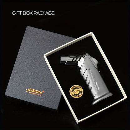 Butane Torch Lighter with Gift Box - Jobon Adjustable Flame Kitchen Torch, BBQ Camping Lighter for Men