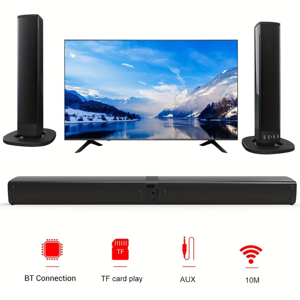 Sound Bar with 4 Subwoofers 20W Hi-Fi Wireless Surround Sound System Bluetooth 5.0 TWS Wall for an Everyday Personal Care Routine