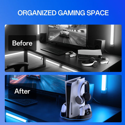 PS5 Charging Station with RGB Light Stand for PS5 Slim PS5 Pro - Fast Dual Controller Charger for an Everyday Personal Care Routine