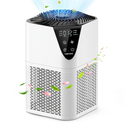 Air Purifier TDBYWAE with H13 Three-Stage Filter, 1750 Sq Ft Source Value, PM2.5 LCD, 25dB Mode and Timers