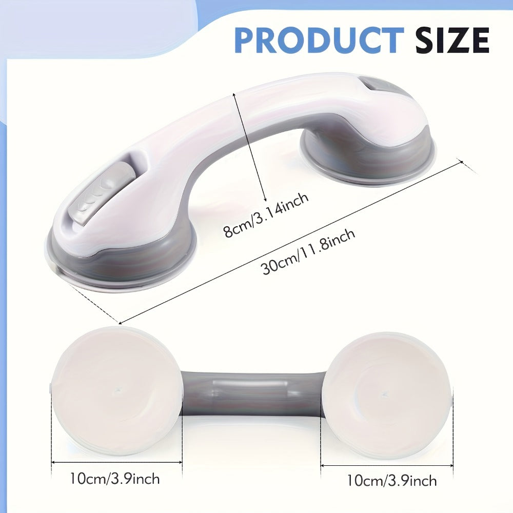 Grab Bars for Bathroom 2pcs Suction Cup No Drill Shower Handle for Elderly Adjustable Height for Entryways, Bedrooms and Living Spaces