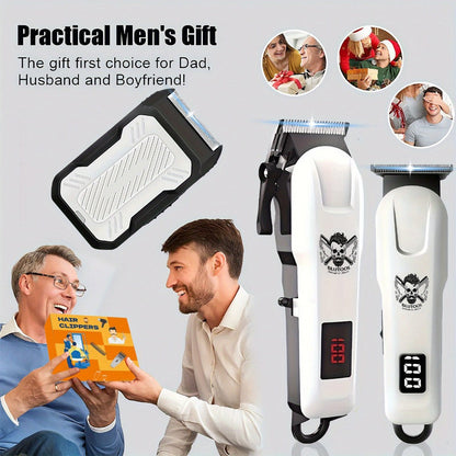 Electric Grooming Kit Hair Clipper & Razor Set USB Rechargeable with Digital Screen - 2 & 3 Piece Sets for Home Use & Salons