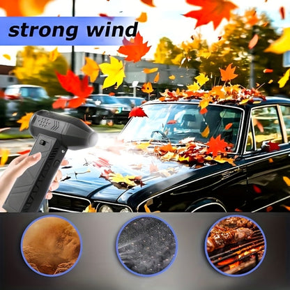 130000 RPM Portable Turbo Fan Blower & Vacuum 2-in-1, USB Rechargeable Cordless Handheld Air Blower for Dust Removal