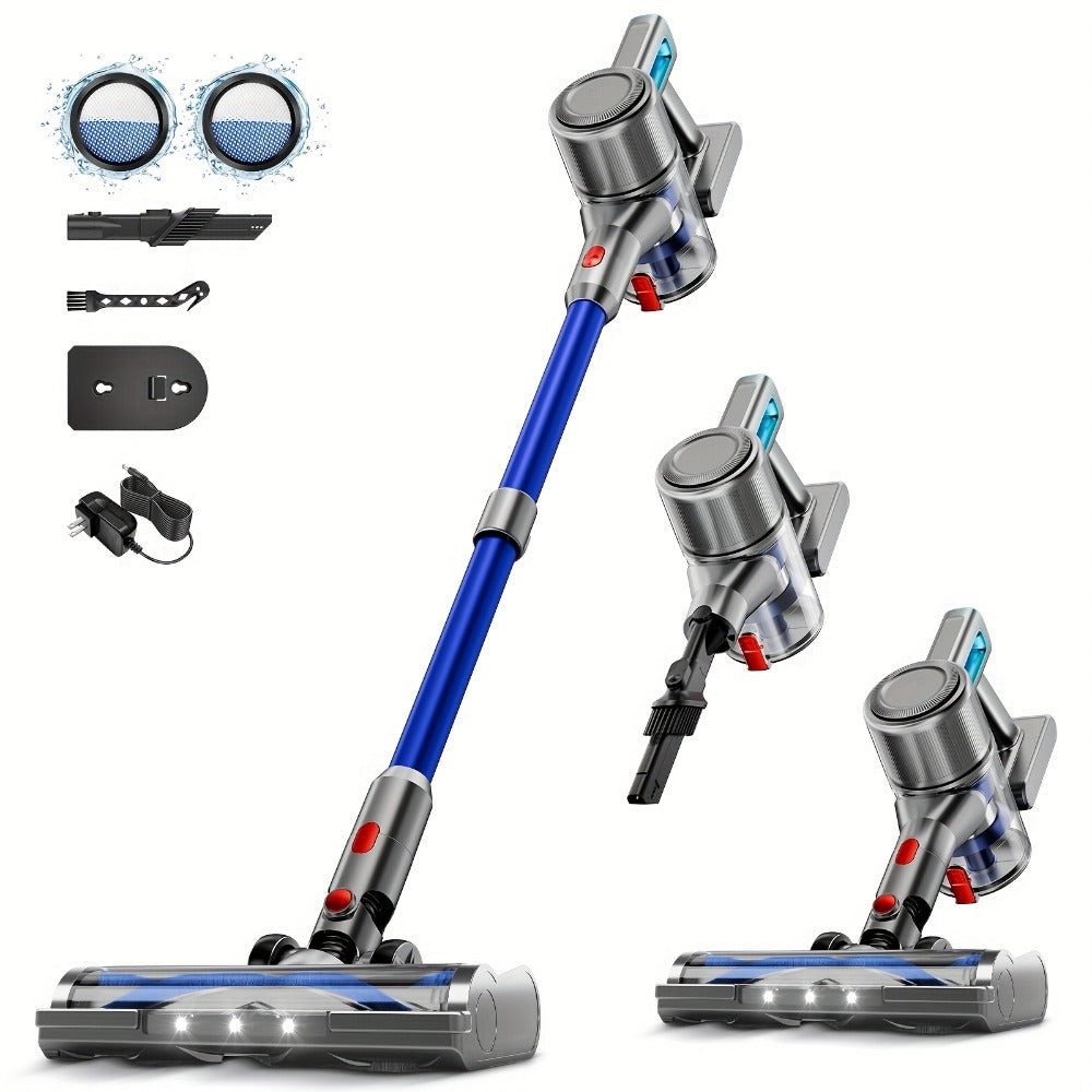 Cordless Stick Vacuum Cleaner 60Kpa 55-Min Runtime - Anti-Tangle Handheld Vacuum for Hardwood for Entryways, Bedrooms and Living Spaces