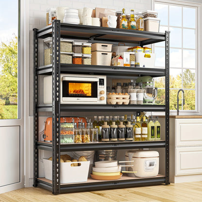 5-Tier Garage Shelving Unit with Adjustable Steel Shelves in Three Size and Capacity Options for Garage, Basement or Workshop