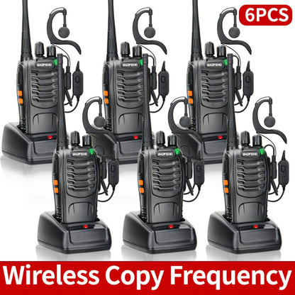 Baofeng Long Range Walkie Talkies for Adults with Earpieces 16 Channel Rechargeable Two Way Radio VOX for a Home Lash Beauty Routine