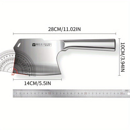 Bone Cutting Cleaver Knife Stainless Steel Butcher Meat Cleaver Thickened Blade for Kitchen for Home Cooking, Dining and Outdoor Meals