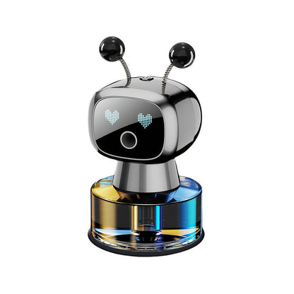 Robot Car Air Freshener Auto Spray – AI Dynamic Expression, 4 Fragrance Gears, Car Start/Stop Trigger, 5 Scents