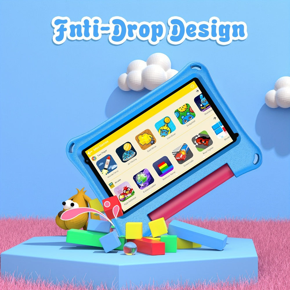 Kids Tablet PRITOM 7 Inch with Android 13, 4GB RAM, 32GB Storage, 1TB Expansion and Silicone Case