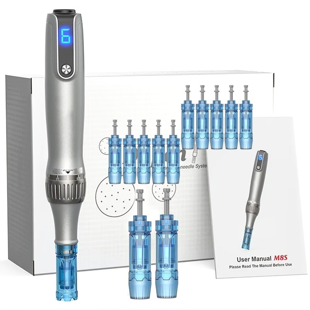 Microneedle Pen Wireless Electric Derma Pen M8S for Bath Time, Home Spa and Personal Care, with Listed Configuration