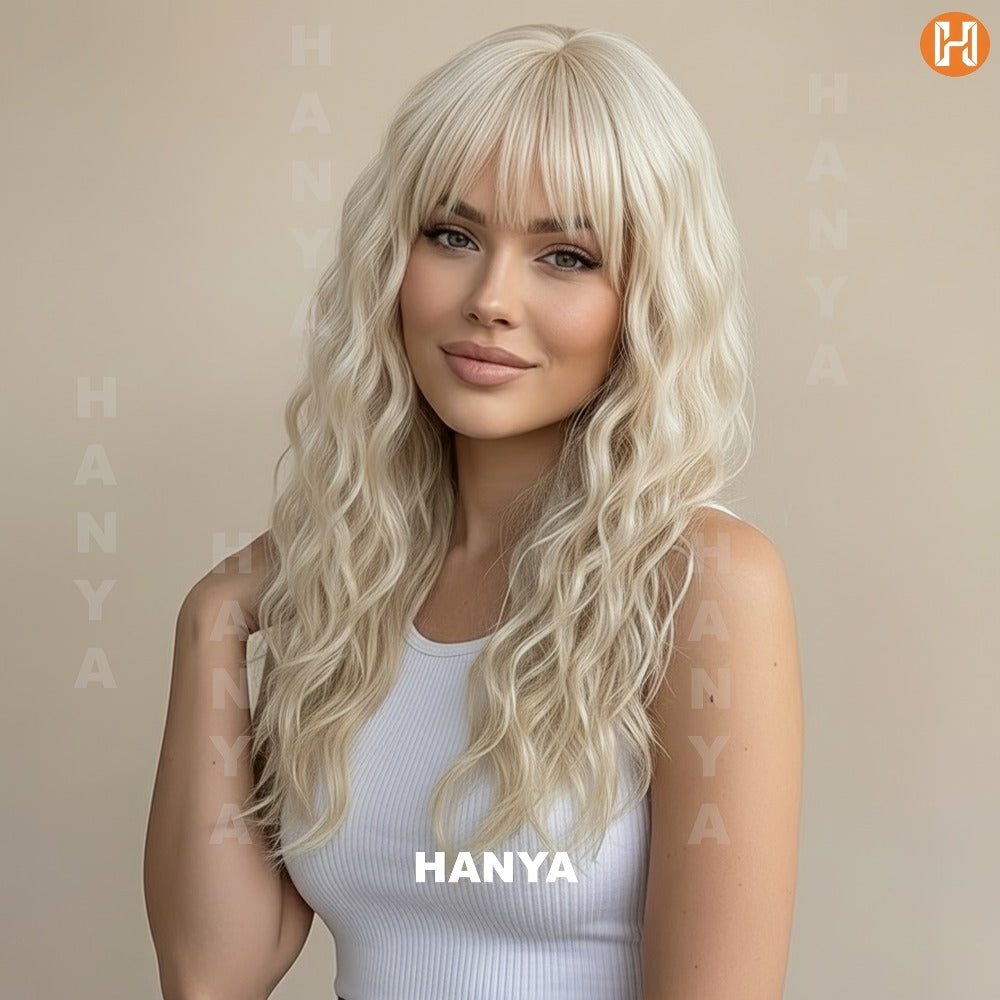 Synthetic Wig Long Style, Six Color Choices with 24-Inch Length for Parties with Model-Specific Color, Length and Cap Options
