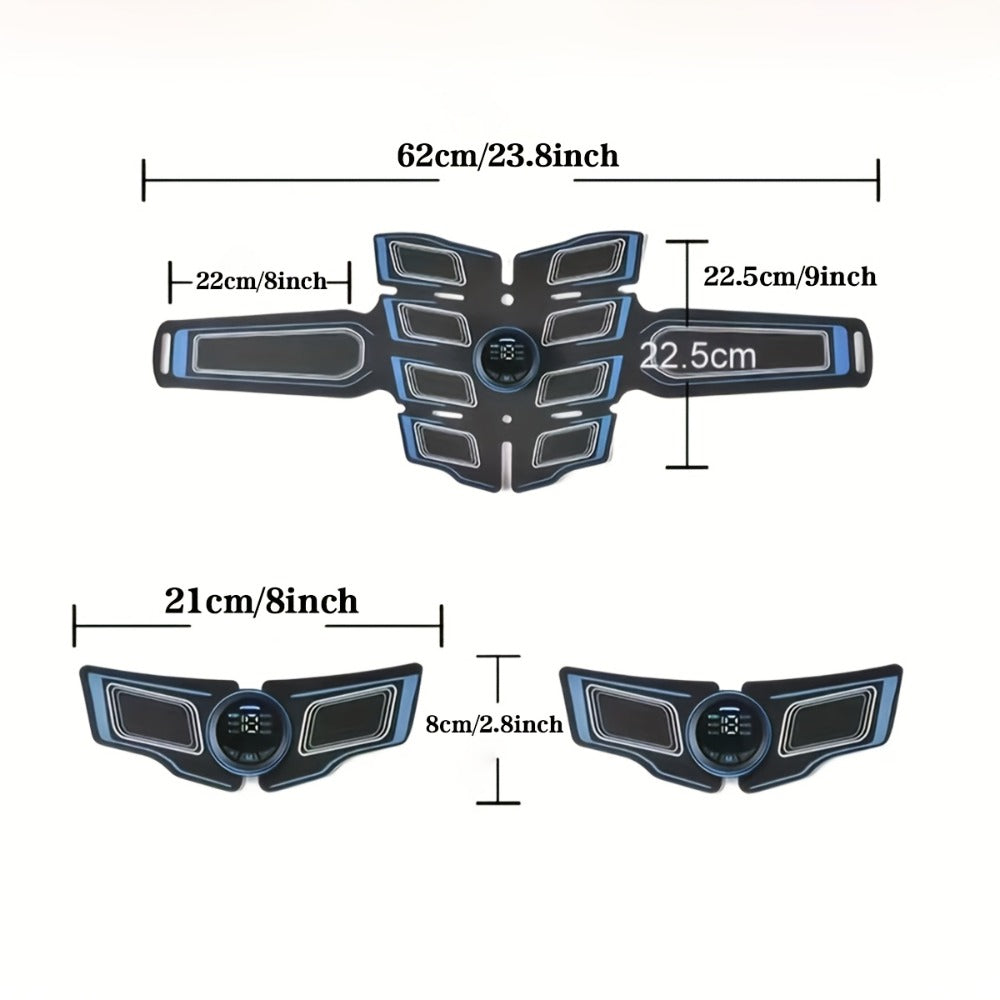 EMS Stimulator Fitness Massage Belt 6 Modes 18 Intensity Levels USB Rechargeable Low Frequency Physiotherapy for Home or Salon Spa Use