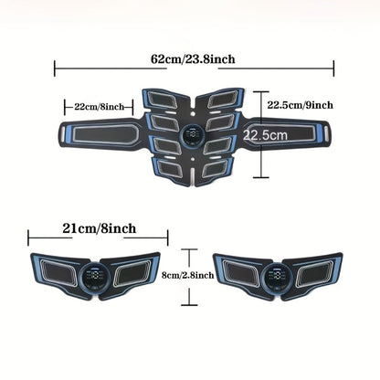 EMS Stimulator Fitness Massage Belt 6 Modes 18 Intensity Levels USB Rechargeable Low Frequency Physiotherapy for Home or Salon Spa Use
