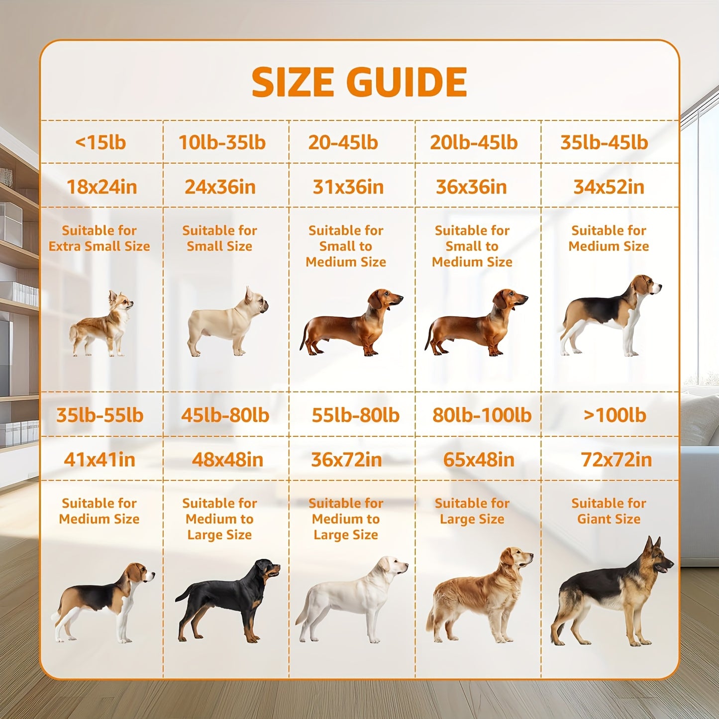 Washable Dog Pee Pads Reusable – Super Absorbent Non-Slip Puppy Training Pads with Bone Print for Potty Training, Whelping, Crate