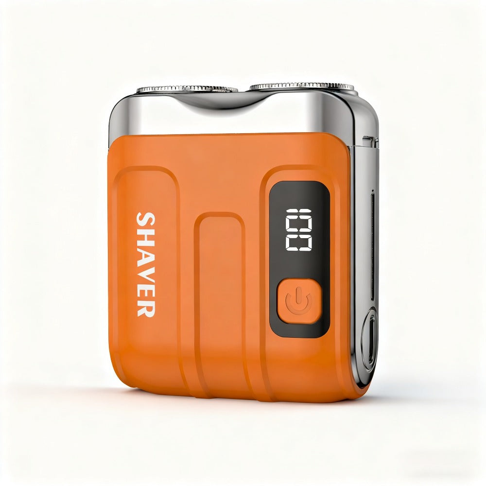 Electric Shaver Mini Dual-Head Rotary Razor with USB Charging, One-Button Control and Eleven Style Options