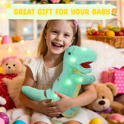 Plush Toy Light-Up Tyrannosaurus Rex with Music or No-Music choices Choices and Soft Fabric