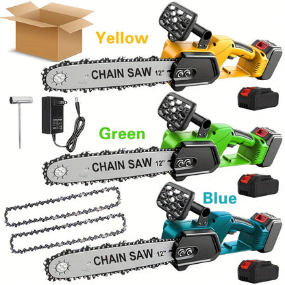 Cordless Chainsaw Brushless Battery for Garden, Patio and Yard Use, with the Listed Configuration