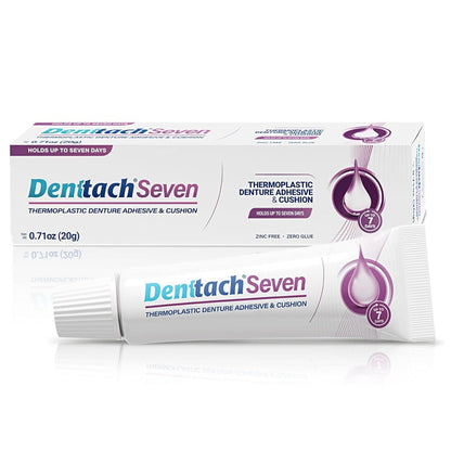 Thermoplastic Denture Cushion Adhesive & Soft Reliner, 7-Day Secure Hold, Zinc-Free No-Glue Formula, Upper &
