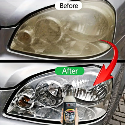 Car Headlight Restoration Fluid 8.5oz – Removes Yellowing, Oxidation & Haze | Crystal Coating Refurbishment Agent for Plastic Headlamp