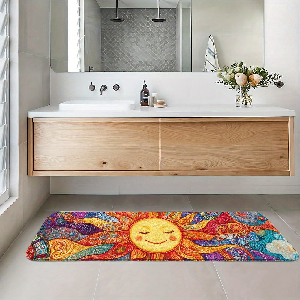 Boho Runner Rug Mandala Polyester Kitchen Hallway Mat Sun Totem Colorful Pattern Living Room Bathroom 5 Designs