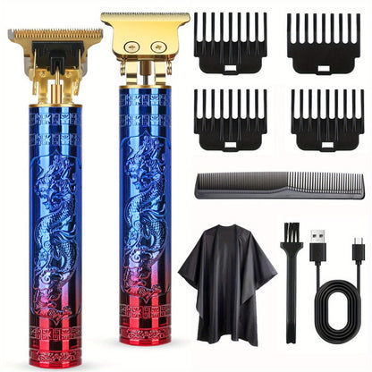 Electric Hair Clipper & Beard Trimmer Set for Men – USB Rechargeable Cordless Haircut Kit with 4 Guide Combs | Professional Home Barber