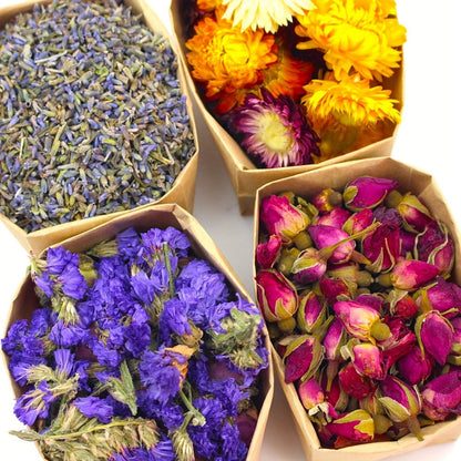 Dried Flowers Craft Set 24 Packs Natural Dried Botanicals for Resin Jewelry Making DIY Candle for Bath Time, Home Spa and Personal Care