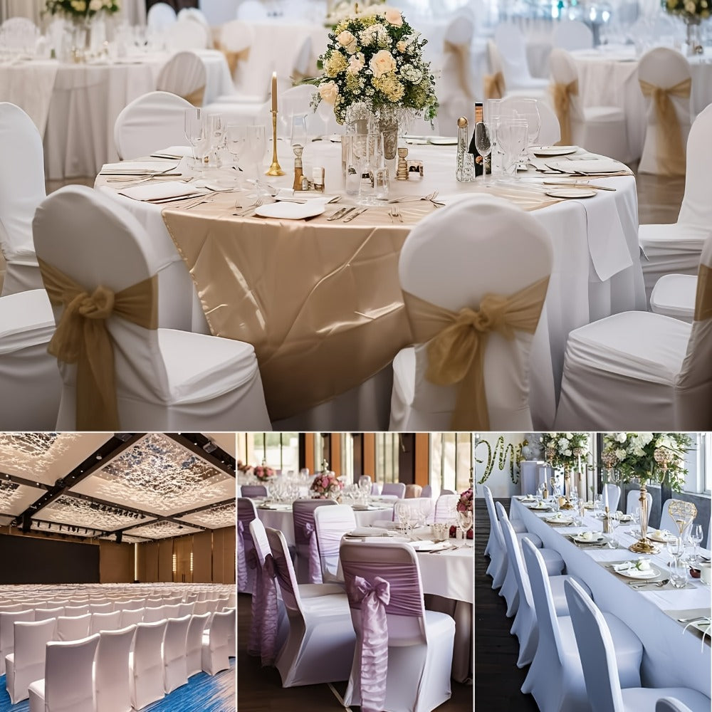 Spandex Chair Covers Bulk, Elastic Stretch Universal Fit Banquet Chair Protectors, Wedding Chair Covers for Weddings