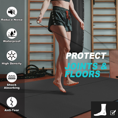 Thick TPE Exercise Gymnastics Mat 72"x48" – Extra Thick Non-Slip Surface for Yoga, Pilates, Home & Outdoor Fitness Training