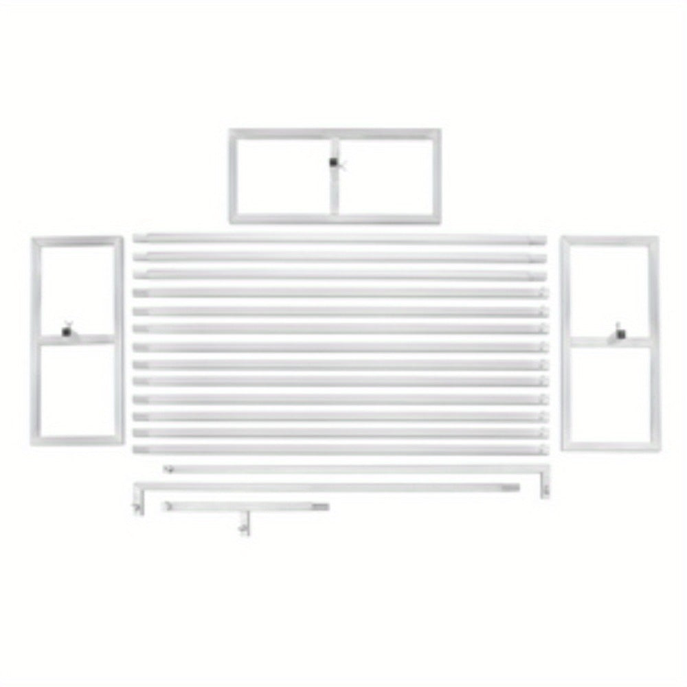 Backdrop Stand 20 x 10-Foot Stainless Pipe-and-Drape Frame with Three Square Bases and 15-Pole Kit