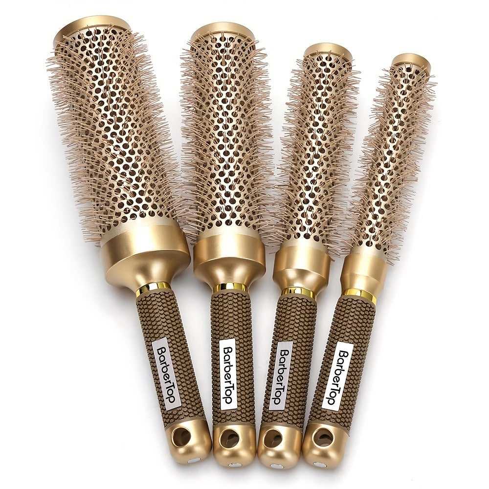 Round Hair Brush Nano Ceramic Ion, Heat Resistant Blowout Styling Roller Comb for Voluminous Bangs